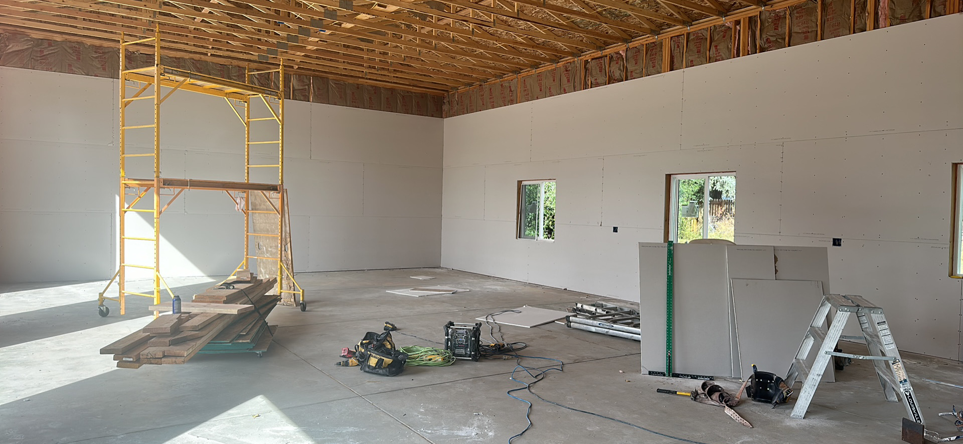 Commercial drywall installation